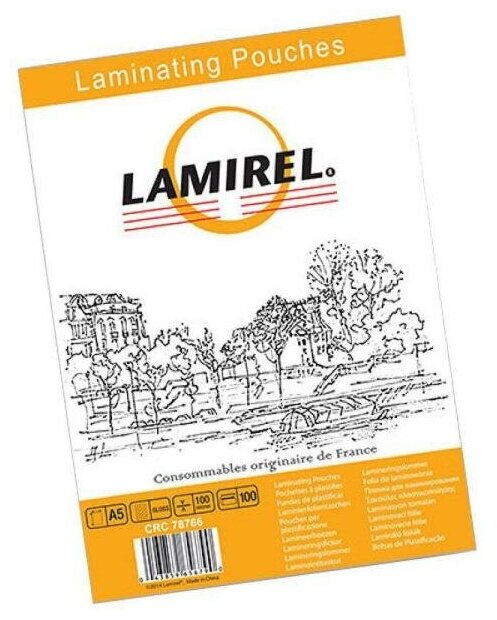 Пленка для ламинирования Fellowes Lamirel LA-7876601 А5 100мкм 100шт