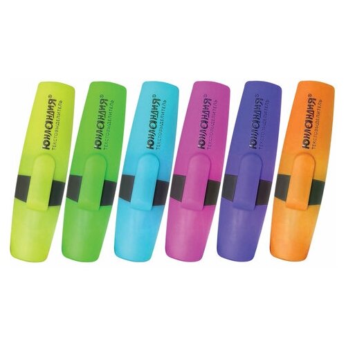 фото Набор текстовыделителей юнландия 6 шт., ассорти, "классика", линия 1-5 мм, 151927