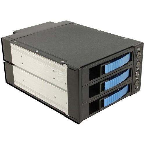 Серверный корпус Procase A3-203-SATA3-BL черный корзина procase a3 203 sata3 bl 3 sata3 sas 6gb hotswap aluminium mobie rack module 2x5 25 1xfan 80x15mm