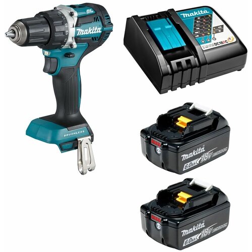 Дрель-шуруповерт аккумуляторная 54Нм 18В LXT Li-Ion 2x6Ач зу Makita DDF484RGE 3269000₽