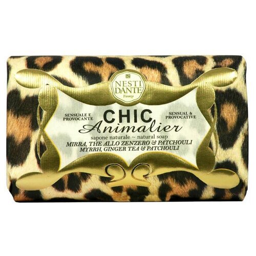 Nesti Dante Мыло кусковое Chic Animalier Leopard, 250 г