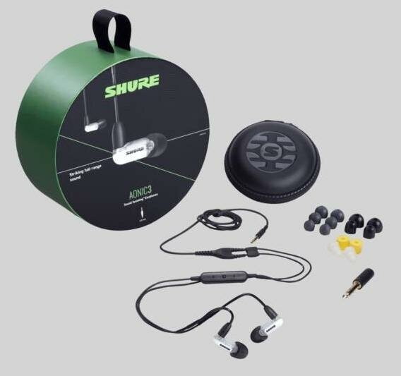 Shure AONIC 3 SE31BABKUNI-EFS внутриканальные наушники с одним арматурным драйвером, TRRS, цвет черный