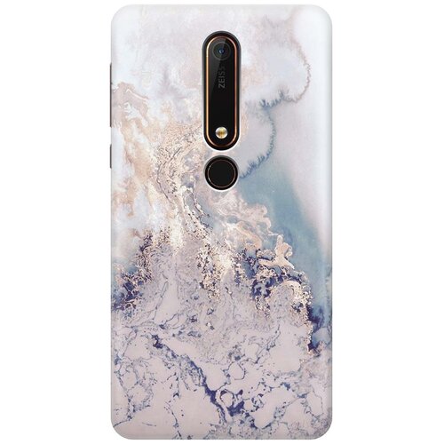 фото Re:pa накладка transparent для nokia 6 (2018) с принтом "мраморная волна"