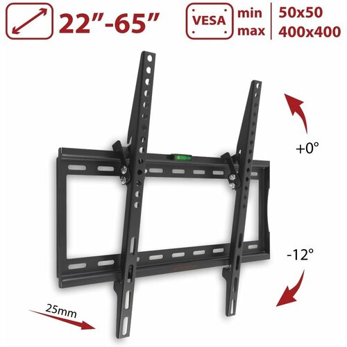 Кронштейн на стену Arm Media STEEL-4, черный arm media steel 4 черный кронштейн на стену для тв 22 65