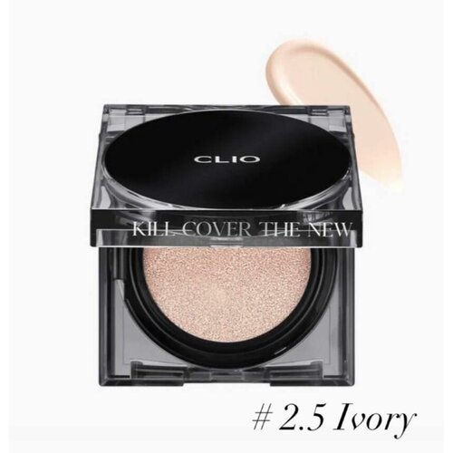 Clio Тональный кушон с запасным блоком Kill Cover THE NEW Founwear Cushion SPF 50+ / PA+++ #2.5 Ivory