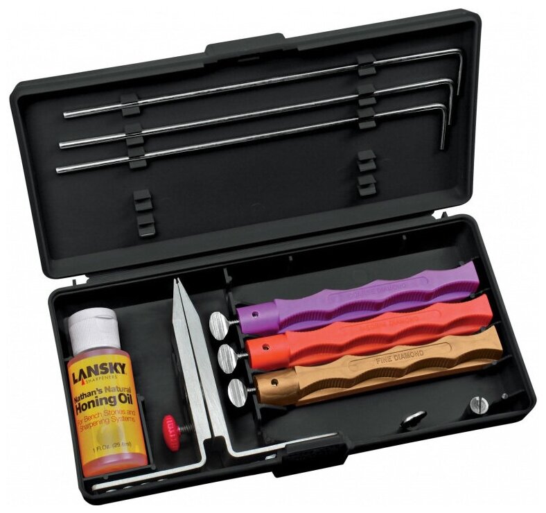 Набор для заточки Lansky Precision Knife Sharpening Kit LK3DM с алмазным напылением, черный