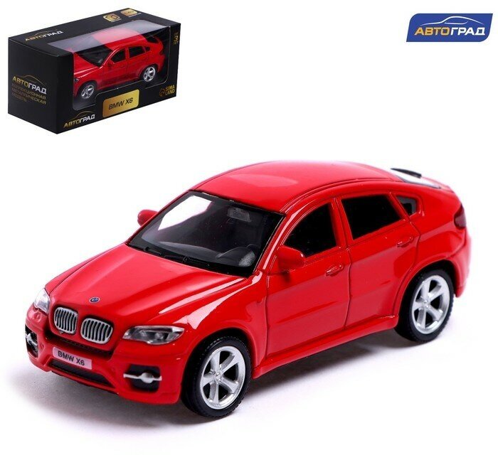 Автоград Машина металлическая BMW X6, 1:43, цвет красный