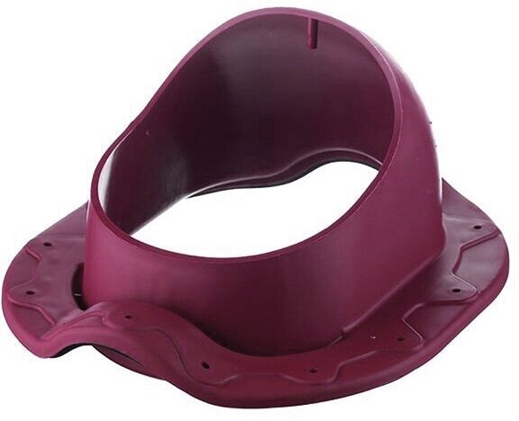 Проходной элемент Поливент для готовой кровли из металлочерепицы красное вино RAL 3005