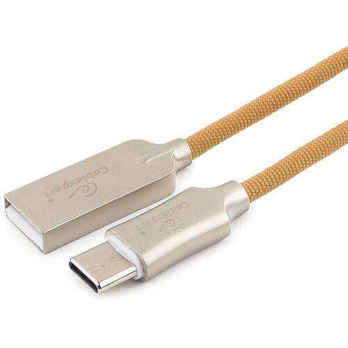 Кабель Cablexpert Platinum USB - USB Type-C (CC-P-USBC02Gd-1M), 1 м, 1 шт., золотой кабель usb 3 1 тип c usb 3 0 тип a cablexpert cc p usbc03s 1m 1 0m