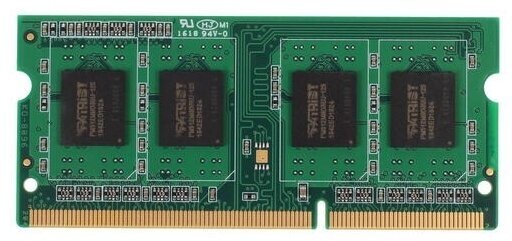 Модуль оперативной памяти Patriot Модуль оперативной памяти SO-DIMM 4ГБ DDR3 SDRAM Patriot PSD34G160081S (PC12800, 1600МГц, CL11) (ret)