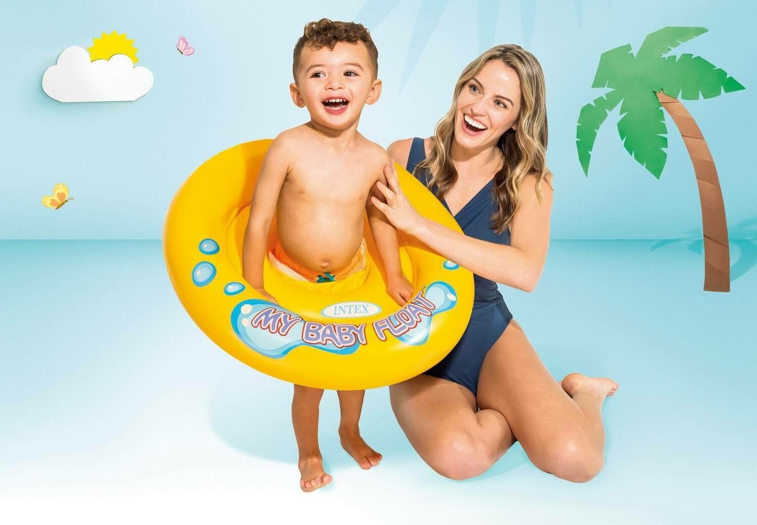 Круг надувной INTEX для малышей с трусами "My Baby Float"(Мой первый плотик), 1-2 года, 67см