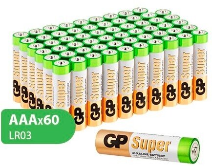 Батарейка GP Super Alkaline AAA, 60 шт.