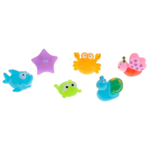 Купить Набор резиновых игрушек для ванной Веселое купание, в наборе 6 шт. - ABtoys - PT-00350, Junfa Toys Ltd.