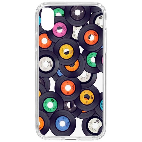 фото Чехол для iphone xr kruche print виниловые пластинки