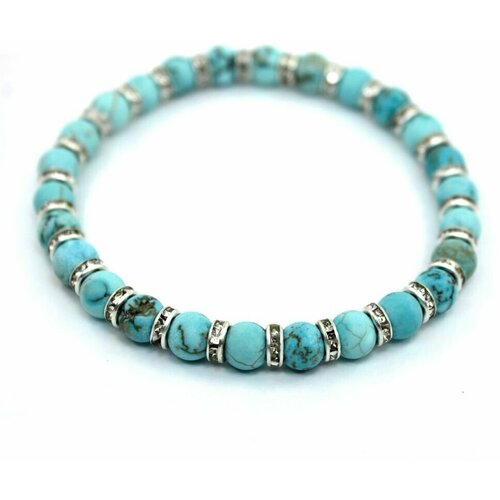 фото Handinsilver ( посеребриручку ) браслет из матовой бирюзы 6мм