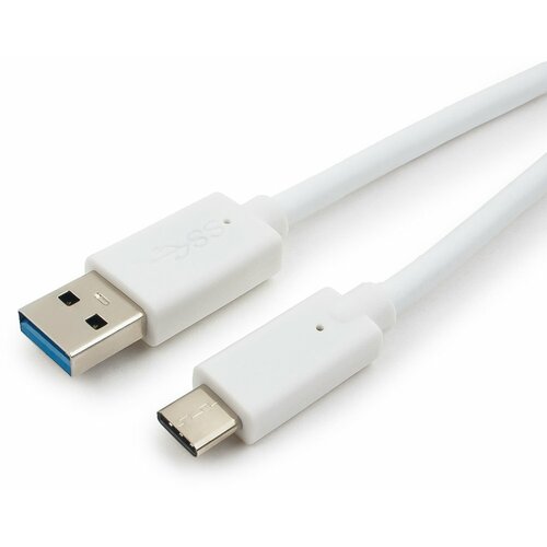 Кабель Cablexpert USB - USB Type-C (CCP-USB3-AMCM-6), 1.8 м, белый переходник usb cablexpert a usb2 amcf 02 usb a m type c f 2 0