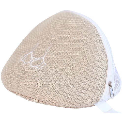 фото Мешок для стирки бюстгальтеров"air-mesh", с вышивкой, бежевый, 24х20х15см eva