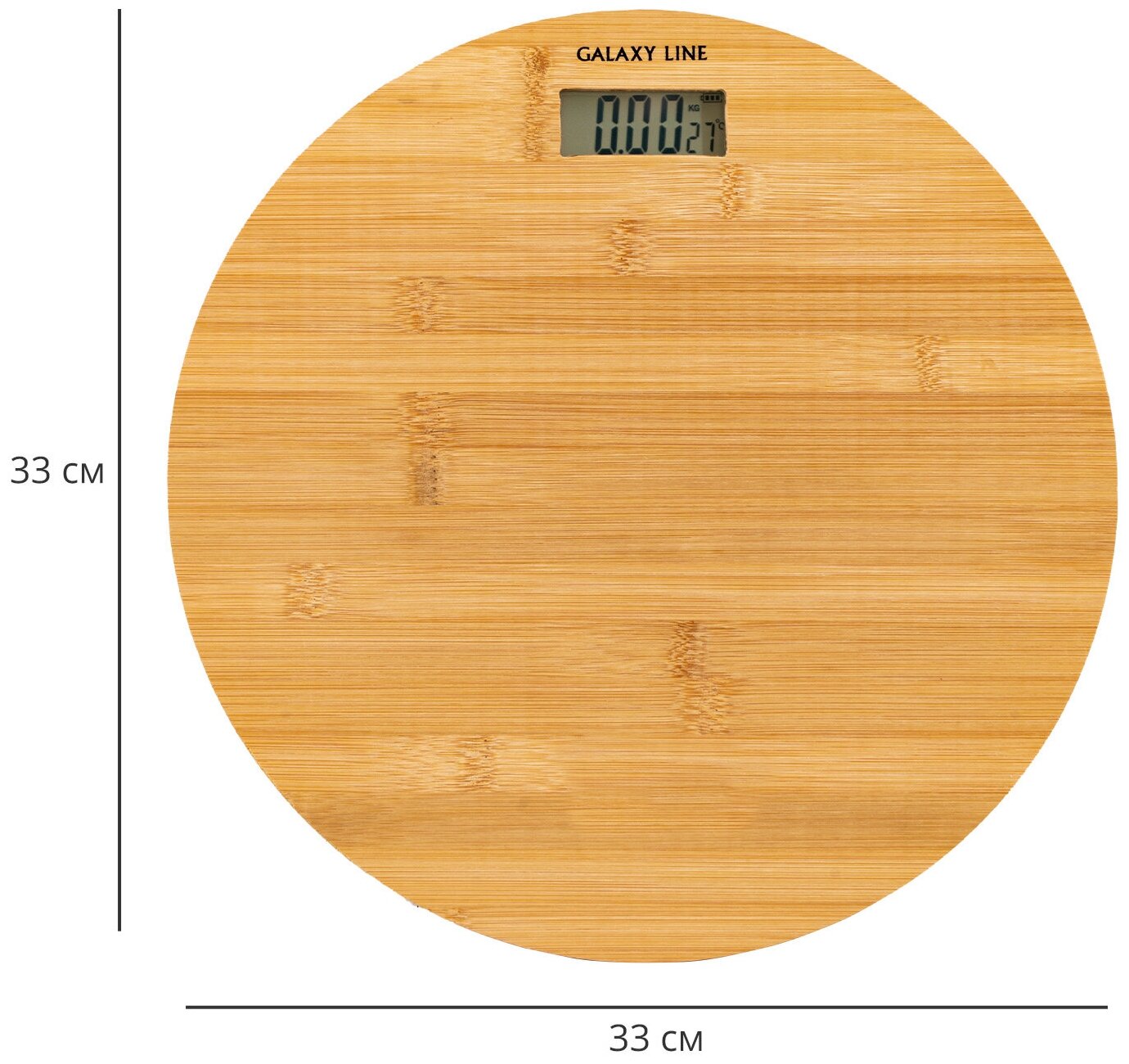 Весы электронные напольные GALAXY LINE GL4822, бамбук