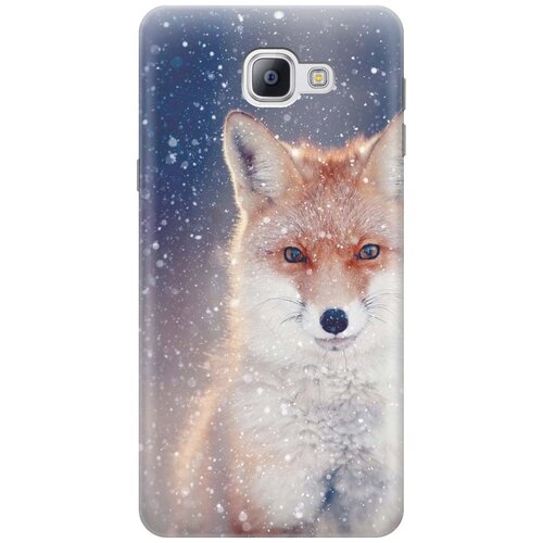 фото Cиликоновый чехол на samsung galaxy a9 / самсунг а9 с принтом "лисица в снегопад" gosso