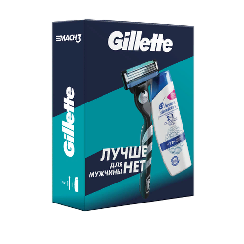 Gillette Набор Mach3 с шампунем подарочный набор шампунь против перхоти head