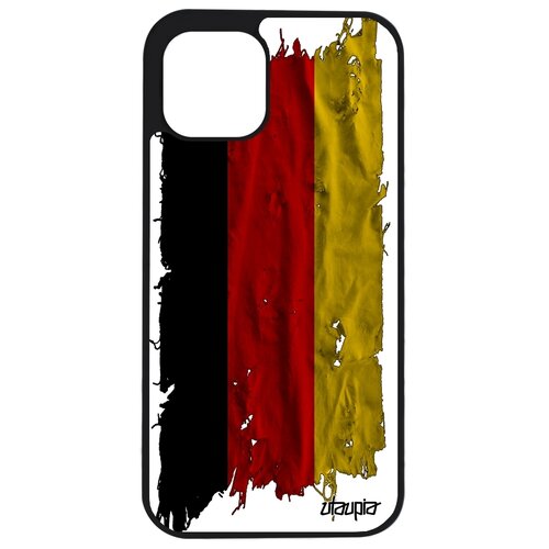 фото Чехол для телефонов iphone 12 pro, "флаг германии на ткани" патриот страна utaupia