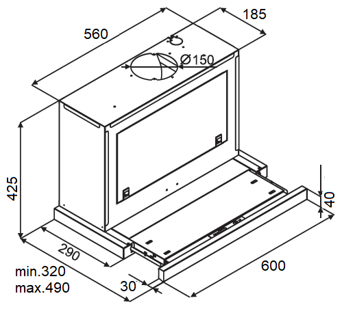 Вытяжка встраиваемая Kuppersberg SLIMBOX 60 X - фотография № 4