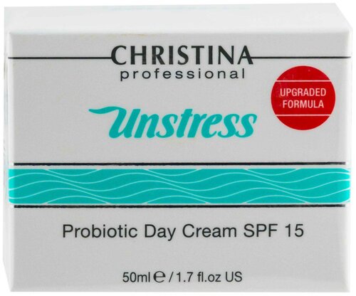 Christina Unstress Probiotic Day Cream SPF 15 Дневной крем для лица с пробиотическим действием SPF 15, 50 мл