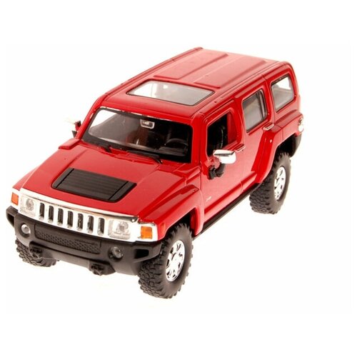 Внедорожник Welly Hummer H3 (39887) 1:32, 16 см, красный