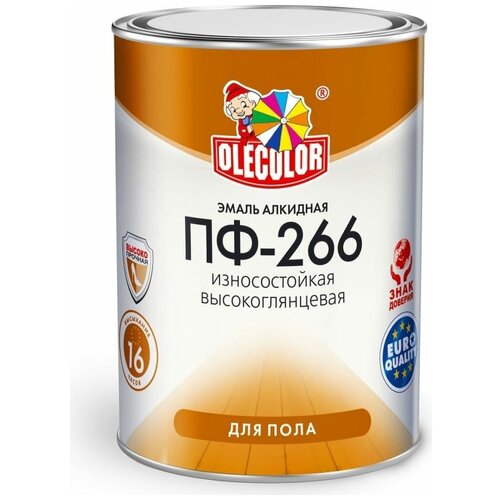 OLECOLOR Эмаль ПФ-266 для пола красно-коричневый (5.0 кг) 4300002477