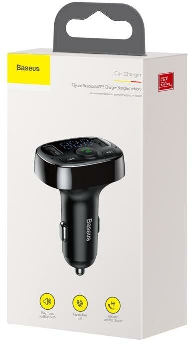 FM-трансмиттер Baseus S-09A Bluetooth MP3 Car Dual usb черный — фото 1