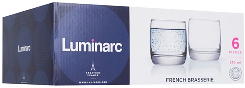 Набор стаканов Luminarc French Brasserie H9370, 310 мл, 6 шт.