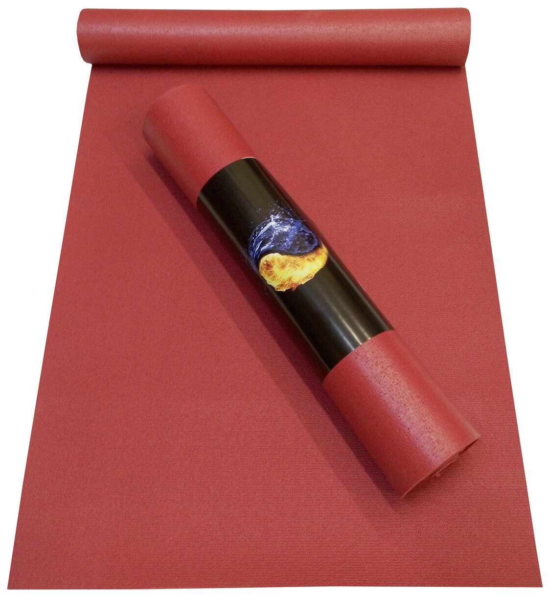 Коврик для йоги и фитнеса детский RamaYoga Yin-Yang Light, бордо, размер 150 х 60 х 0,3 см