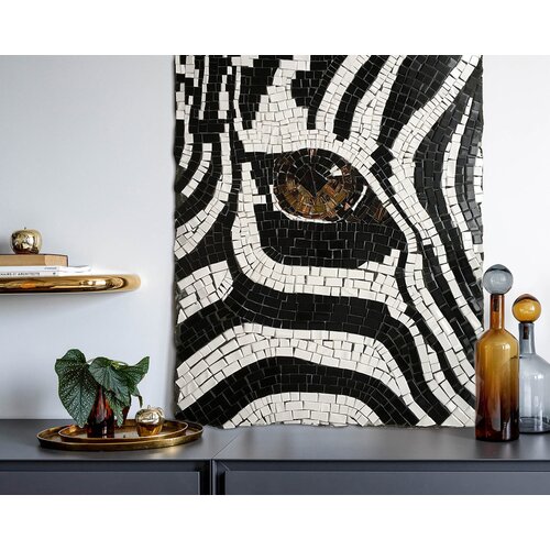 Картина панно из мозаики Глаз зебры