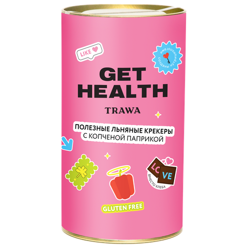 Trawa Крекеры льняные с копченой паприкой от Get Health, 160 гр.