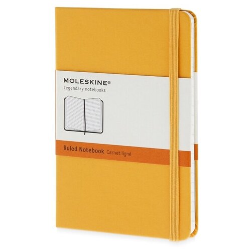 Записная книжка Moleskine Classic (в линейку) в твердой обложке, Pocket (9x14см), оранжевый