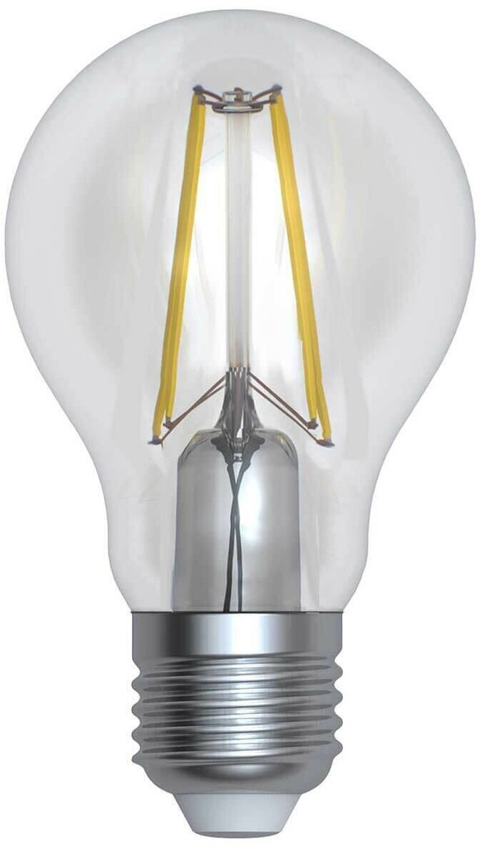 Лампа светодиодная филаментная Uniel E27 12W 4000K прозрачная LED-A60-12W/4000K/E27/CL PLS02WH UL-00004867