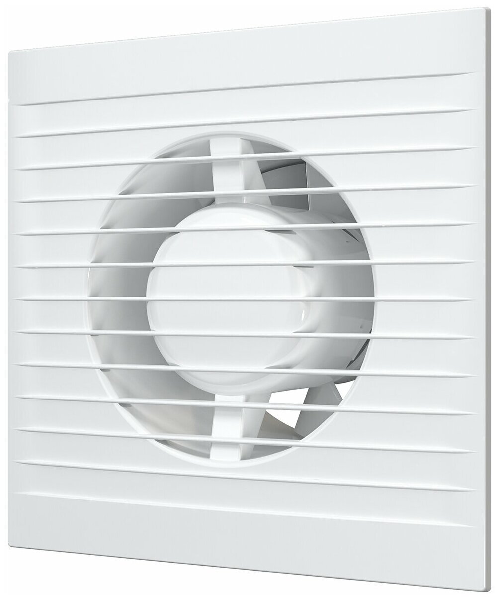 Вентилятор вытяжной осевой AURAMAX A 6 тонкая лицевая панель D 150 мм белый