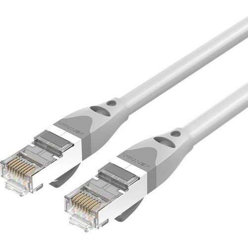 Кабель патч-корд S/FTP 6А кат. 2м Vention IBHHH прямой RJ45 серый кабель vention p550ac500 s