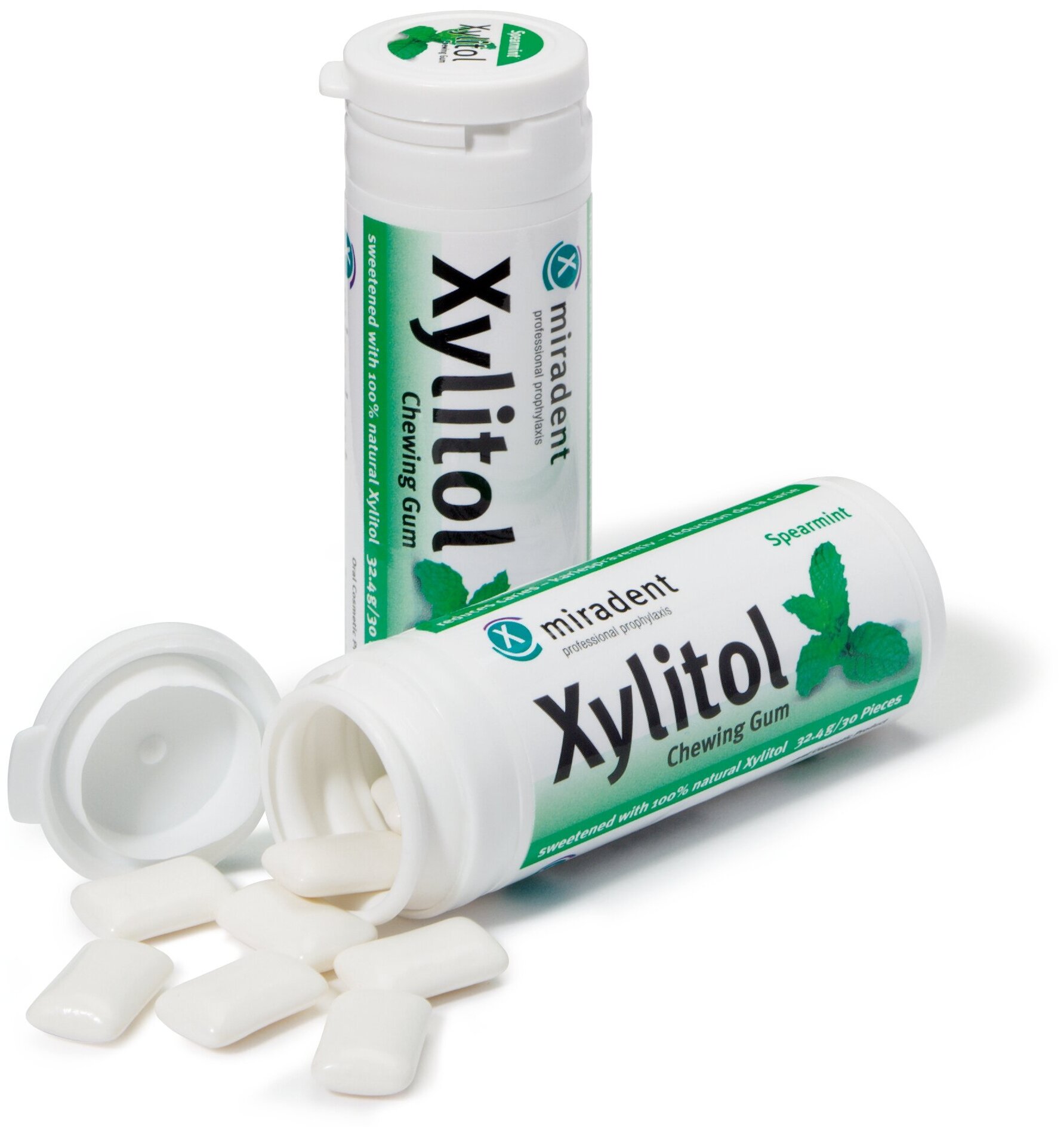 Miradent Xylitol жевательная резинка с ксилитом, мята - фотография № 4