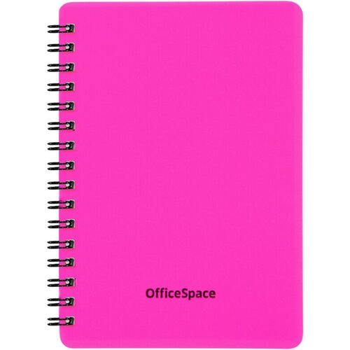 Записная книжка А6 OfficeSpace Neon, 60 листов, пластиковая обложка, розовая, 3шт. (Зк6к60грП_35415)