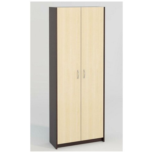 Шкаф для одежды распашной 2 двери 5 полок 693х326 см МагМебель Миланика-11 венге дуб молочный 13040₽