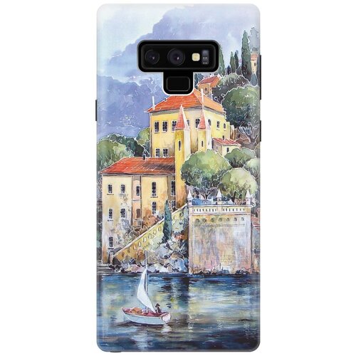фото Cиликоновый чехол на samsung galaxy note 9 / самсунг ноут 9 с принтом "город у моря" gosso