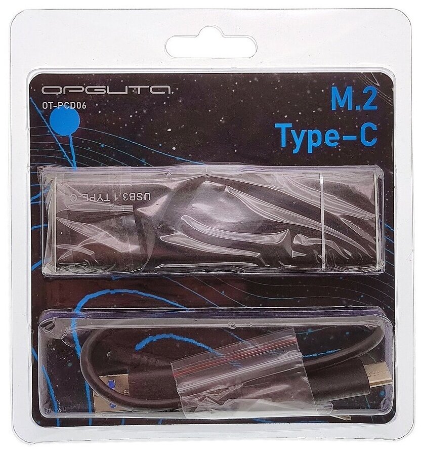 Внешний бокс M2 (NGFF Key B / USB 31 Type-C) OT-PCD06 металл черный