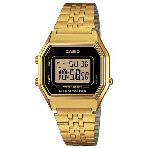 Наручные часы CASIO, черный, золотой наручные часы casio collection la 680wga 1d