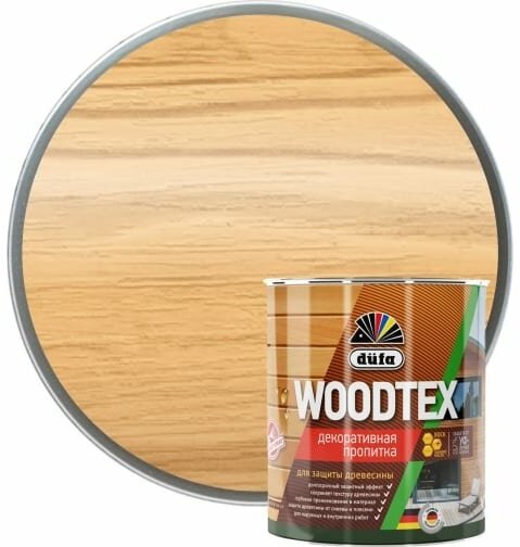 Пропитка декоративная для защиты древесины алкидная Woodtex Сосна 0.9л 426853