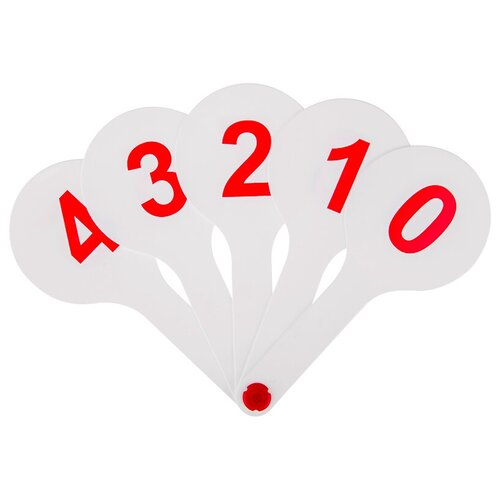 Набор цифр ArtSpace Касса-веер цифр от 0 до 9 ВК_10167 белыйкрасный 314₽