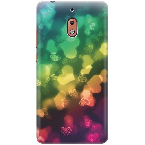 фото Re:pa накладка transparent для nokia 2.1 с принтом "сердечки"