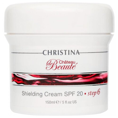 Christina Chateau De Beaute Shielding Cream Защитный крем для лица SPF 20 (шаг 6), 150 мл защитный крем spf 30 christina chateau de beaute shielding сream spf 30 50 мл