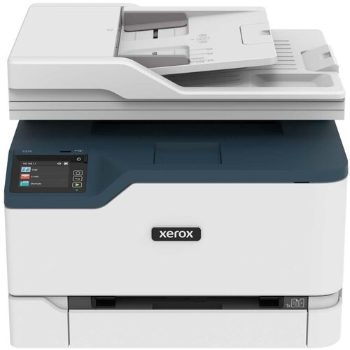 Xerox МФУ лазерный Xerox C235V_DNI, принтер/копир/сканер/факс, А4, цветной, 22 стр/мин, 30K стр/мес, 512 Мб, 1000Мгц, 600х600 dpi, Duplex, ADF лазерное мфу xerox b235v dni белое