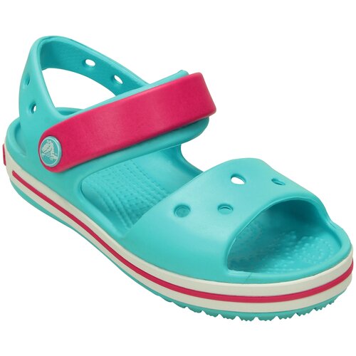 Crocs Crocband, размер 22 RU, голубой, зеленый